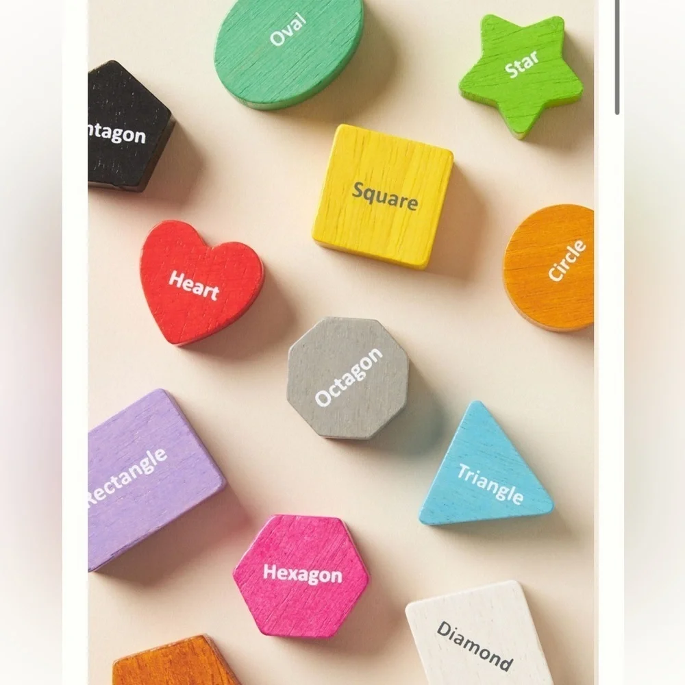 Anthropologie Stacking Cups, Stacking Rings, and Shape Sorter Puzzle NEW